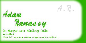 adam nanassy business card